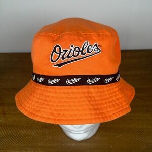 Baltimore Orioles Bucket Hat Adult One Size Orange White Reversible Miller‎ Lite